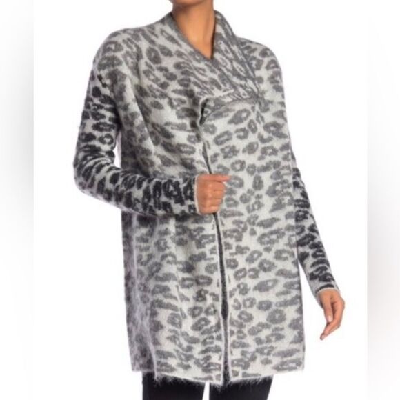 AllSaints Ari Leopard Mohair Cardigan Size XS - Picture 1 of 6